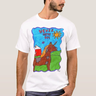 Ge aldrig upp T-tröja T-shirt