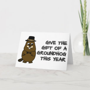 Ge är en gåva från Groundhog i år Kort