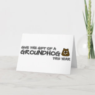 Ge är en gåva från Groundhog i år Kort