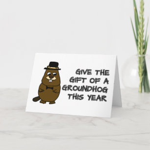 Ge är en gåva från Groundhog i år Kort