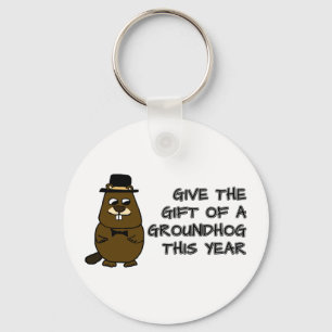 Ge är en gåva från Groundhog i år Nyckelring