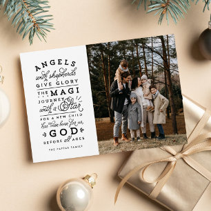 Ge ära religiös julbild julkort