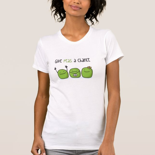 Ge ärtor en riskera tee shirt (Framsida)