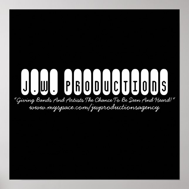 "Ge band och konstnärer.." Poster (Framsidan)