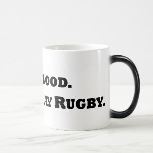 Ge blod. Leka Rugby. Magisk Mugg