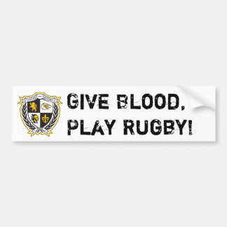 Ge blod, lekRugby! Bildekal