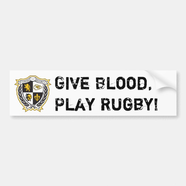 Ge blod, lekRugby! Bildekal (Framsidan)