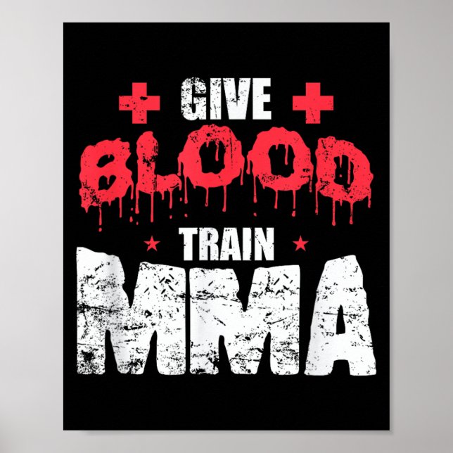 Ge Blod Träna MMA Mixed Martial Arts Poster (Framsidan)