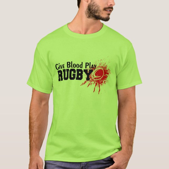 ge blodlekrugby tee shirt (Framsida)