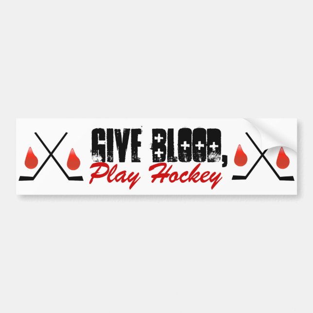 Ge Blood, Play Hockey Bildekal (Framsidan)