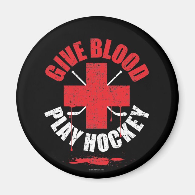 Ge Blood Play Hockey v1 Magnet (Framsidan)