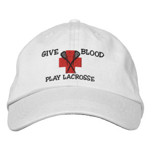 Ge Blood Play Lacrosse Embroized Cap Broderad Keps