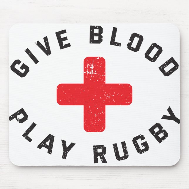 Ge Blood Play Rugby Funny Rugby Player Musmatta (Framsidan)