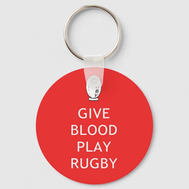 Ge Blood Play Rugby Nyckelring (Framsida)