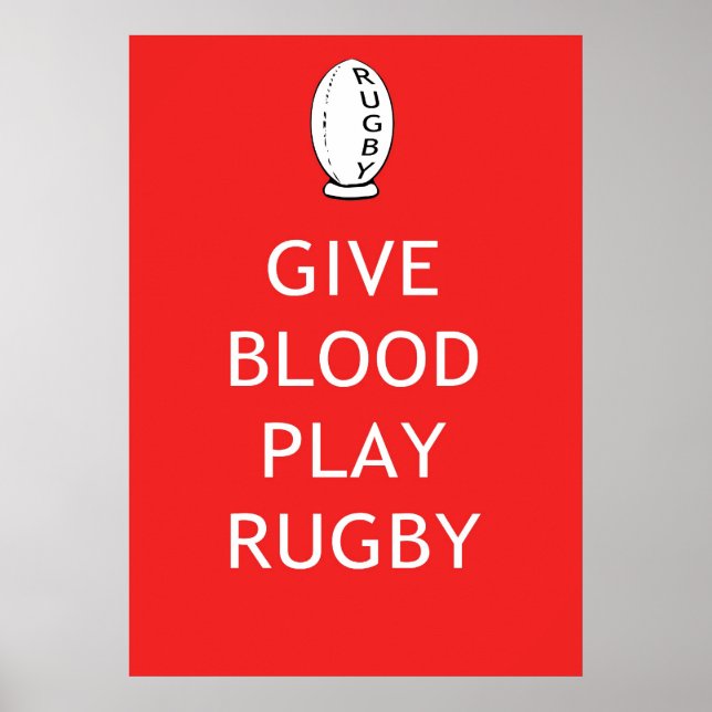 Ge Blood Play Rugby Poster (Framsidan)