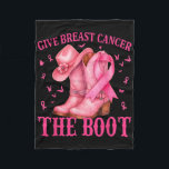 Ge bröstcancer Boot Cowgirl Cancer Awarene Fleecefilt<br><div class="desc">Ge bröstcancer Medvetenhet om cancer hos unga kvinnor</div>
