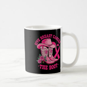 Ge bröstcancer Boot Cowgirl Cancer Awarene Kaffemugg