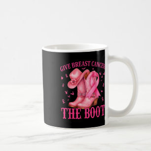 Ge bröstcancer Boot Cowgirl Cancer Awarene Kaffemugg