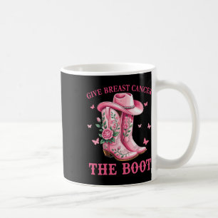 Ge bröstcancer Boot Cowgirl Cancer Awarene Kaffemugg