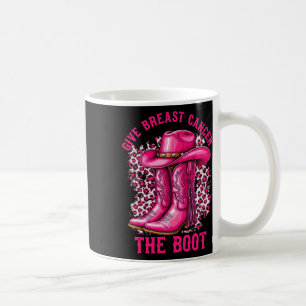 Ge bröstcancer Boot Cowgirl Cancer Awarene Kaffemugg