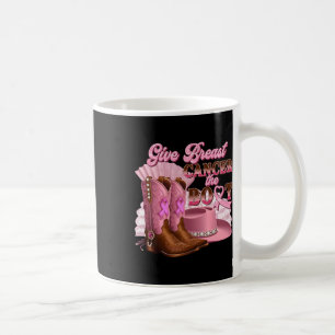Ge bröstcancer Boot Cowgirl Cancer Awarene Kaffemugg