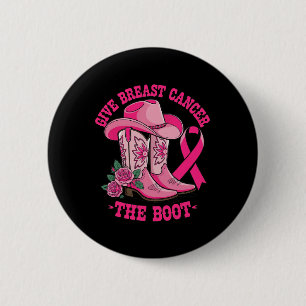 Ge bröstcancer Boot Cowgirl Cancer Awarene Knapp