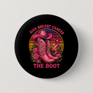 Ge bröstcancer Boot Cowgirl Cancer Awarene Knapp