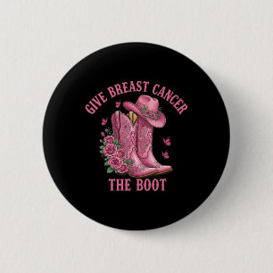 Ge bröstcancer Boot Cowgirl Cancer Awarene Knapp