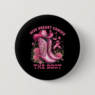 Ge bröstcancer Boot Cowgirl Cancer Awarene Knapp