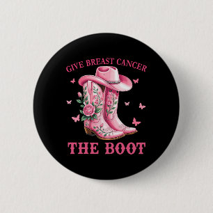 Ge bröstcancer Boot Cowgirl Cancer Awarene Knapp