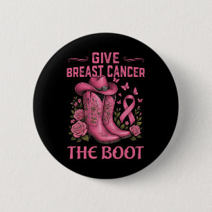 Ge bröstcancer Boot Cowgirl Cancer Awarene Knapp