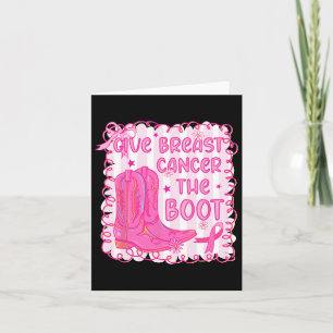Ge bröstcancer Boot Cowgirl Cancer Awarene Kort