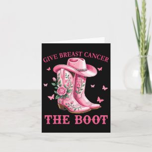 Ge bröstcancer Boot Cowgirl Cancer Awarene Kort