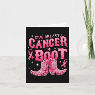 Ge bröstcancer Boot Cowgirl Cancer Awarene Kort