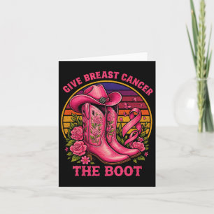 Ge bröstcancer Boot Cowgirl Cancer Awarene Kort
