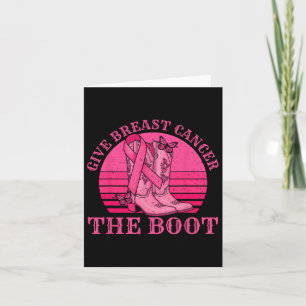 Ge bröstcancer Boot Cowgirl Cancer Awarene Kort