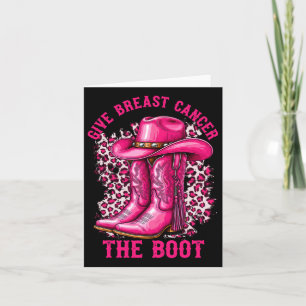 Ge bröstcancer Boot Cowgirl Cancer Awarene Kort
