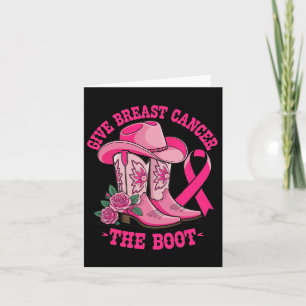 Ge bröstcancer Boot Cowgirl Cancer Awarene Kort