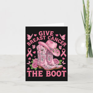 Ge bröstcancer Boot Cowgirl Cancer Awarene Kort