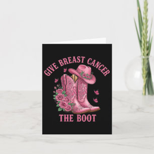 Ge bröstcancer Boot Cowgirl Cancer Awarene Kort