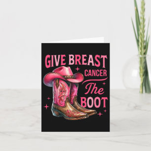 Ge bröstcancer Boot Cowgirl Cancer Awarene Kort