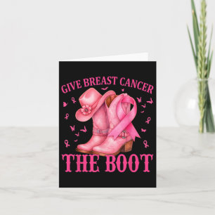 Ge bröstcancer Boot Cowgirl Cancer Awarene Kort