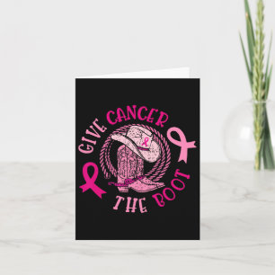 Ge bröstcancer Boot Cowgirl Cancer Awarene Kort