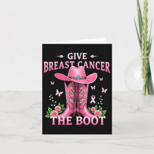 Ge bröstcancer Boot Cowgirl Cancer Awarene Kort
