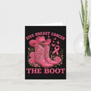 Ge bröstcancer Boot Cowgirl Cancer Awarene Kort