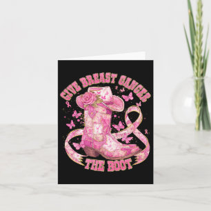 Ge bröstcancer Boot Cowgirl Cancer Awarene Kort