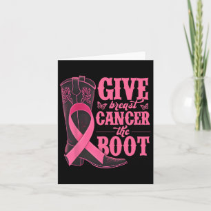 Ge bröstcancer Boot Cowgirl Cancer Awarene Kort