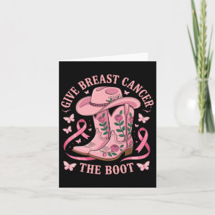 Ge bröstcancer Boot Cowgirl Cancer Awarene Kort