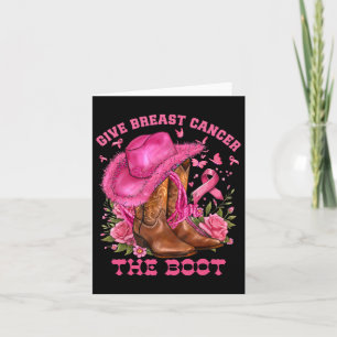Ge bröstcancer Boot Cowgirl Cancer Awarene Kort