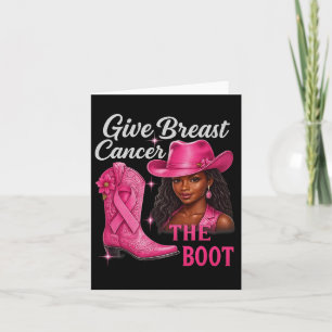 Ge bröstcancer Boot Cowgirl Cancer Awarene Kort